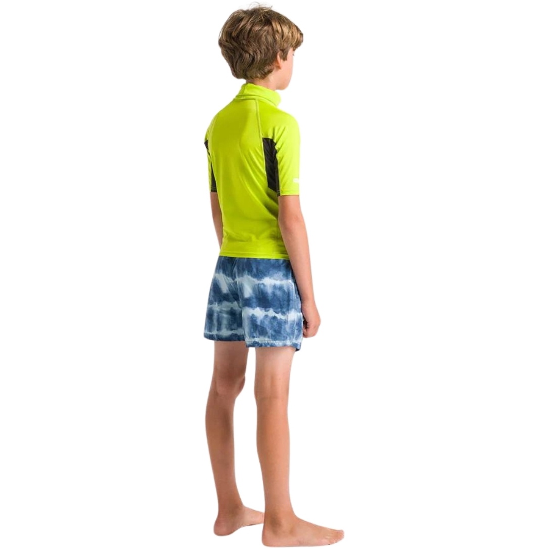 2026 C-Skins Junior NuWave X Short Sleeve Rash Vest C-NLYSSJ - Lime / Anthracite / Multi